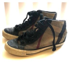 Burberry high top sneakers size 5